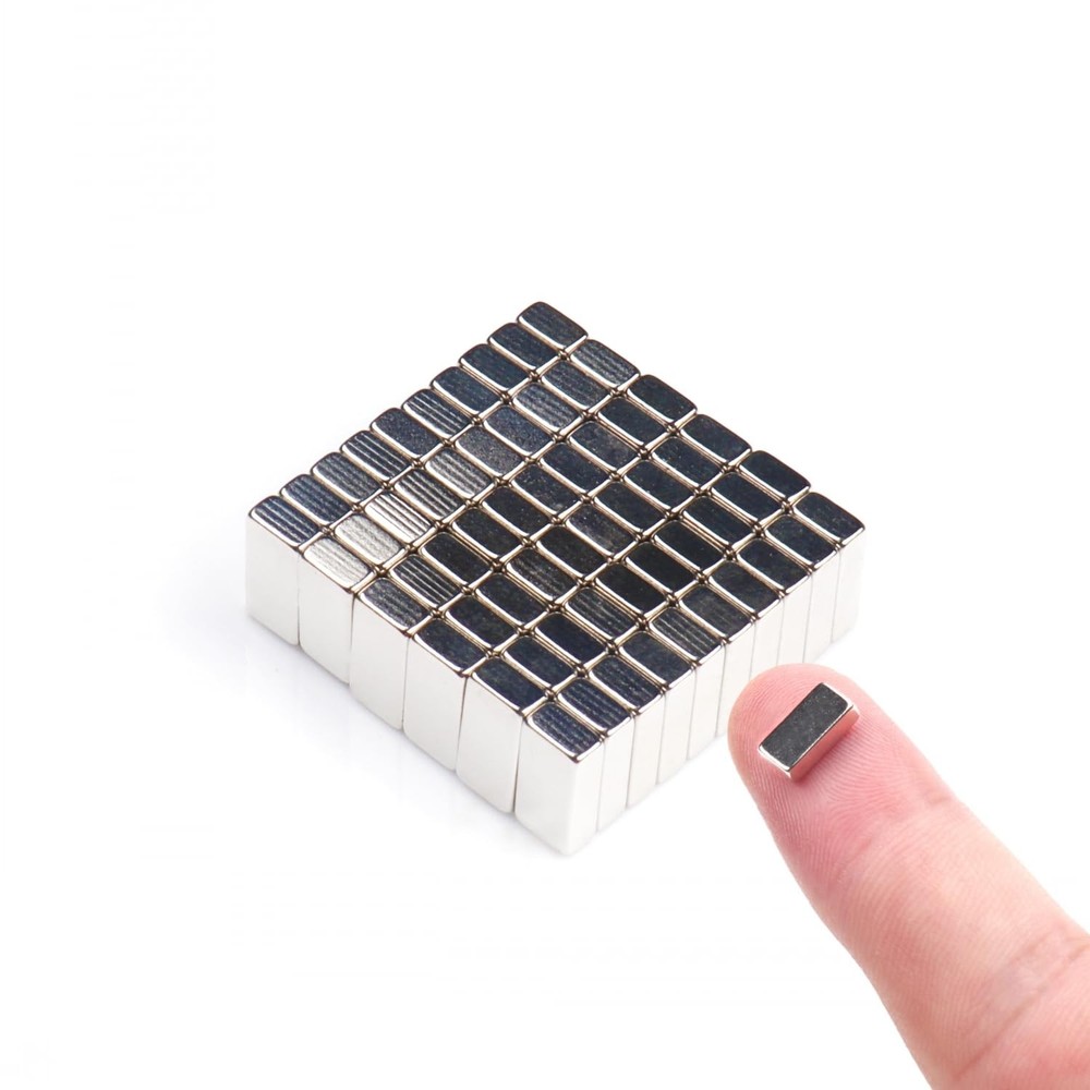 60Pack Rectangular Magnets - Bar, Square, Mini, Tiny & Small Magnets for Crafts