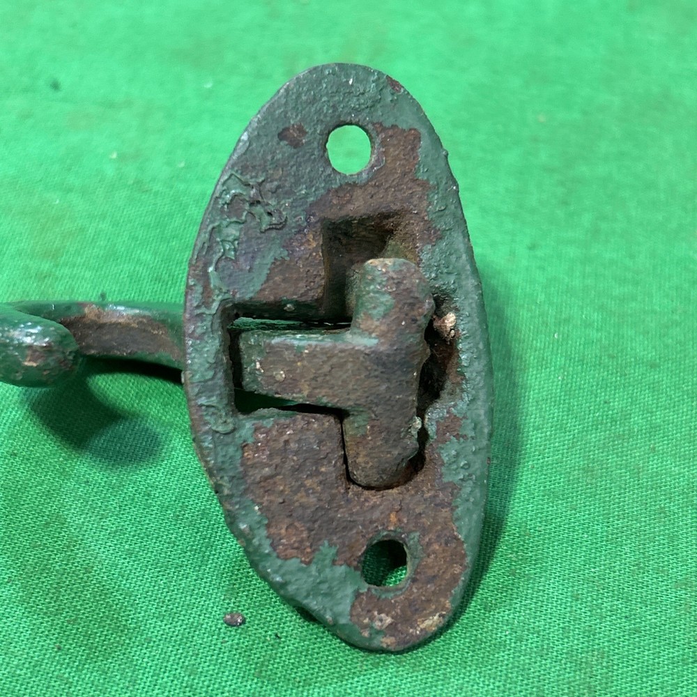 Three Antique Shutter Catches Latch Locks Cast Iron Vintage House Hardware