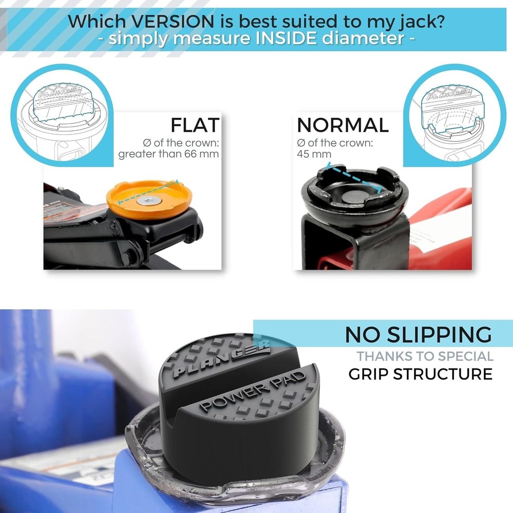Compact Rubber Jack Pad for Secure Vehicle Lifting - 10- Included