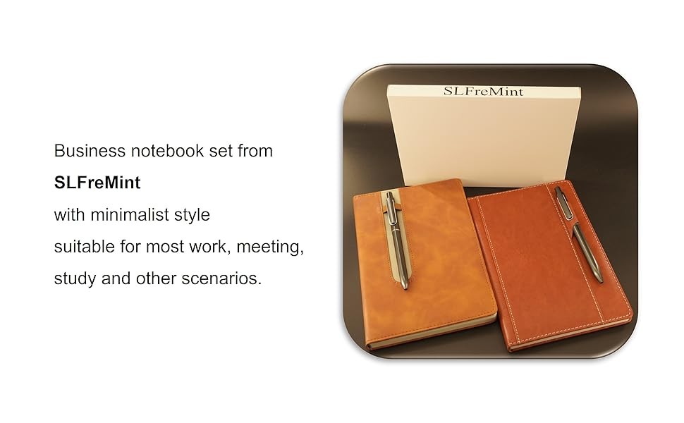 Premium Notebook with Pen and Clip, Card
