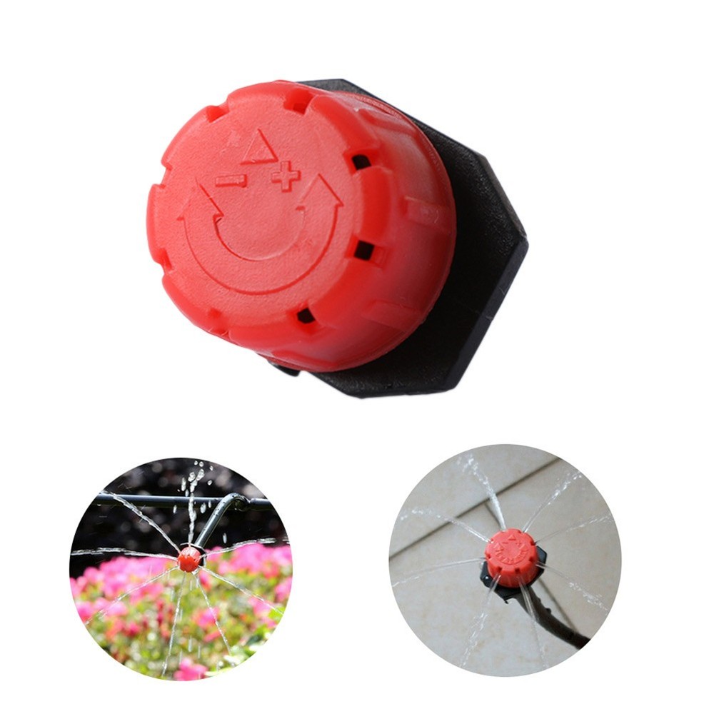 50 Pcs Adjustable Micro Drip Irrigation Sprinklers Emitter Stakes