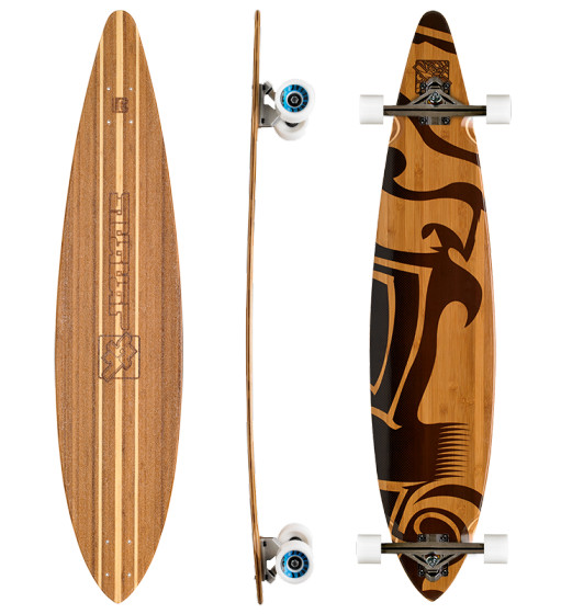 Trurute Poly Pin Tail Deck (Complete Longboard)