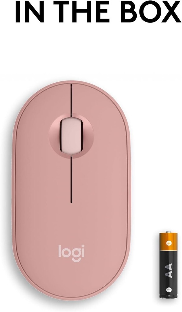 Logitech Pebble 2 M350S Bluetooth Mouse PC/MAC Portable Quiet Clicks Tonal Rose