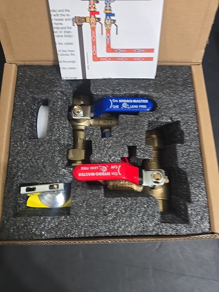 HYDRO MASTER Tankless Water Heater Service Valve Kit with Pressure Relief Valve