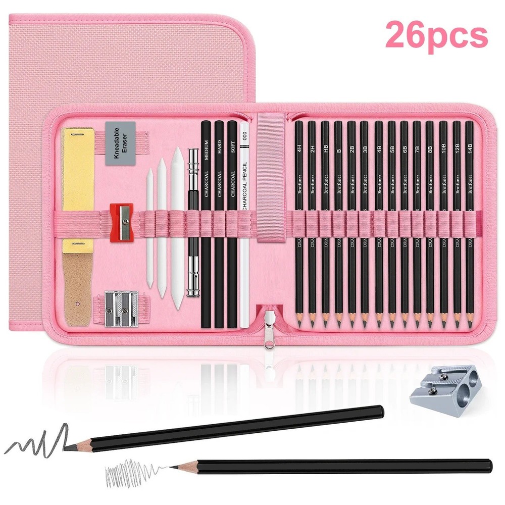 26pc Professional Sketching Drawing Pencil Set