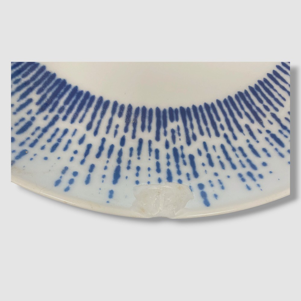 NEIMAN MARCUS 6-Piece Blue White Drizzle Dinnerware Set