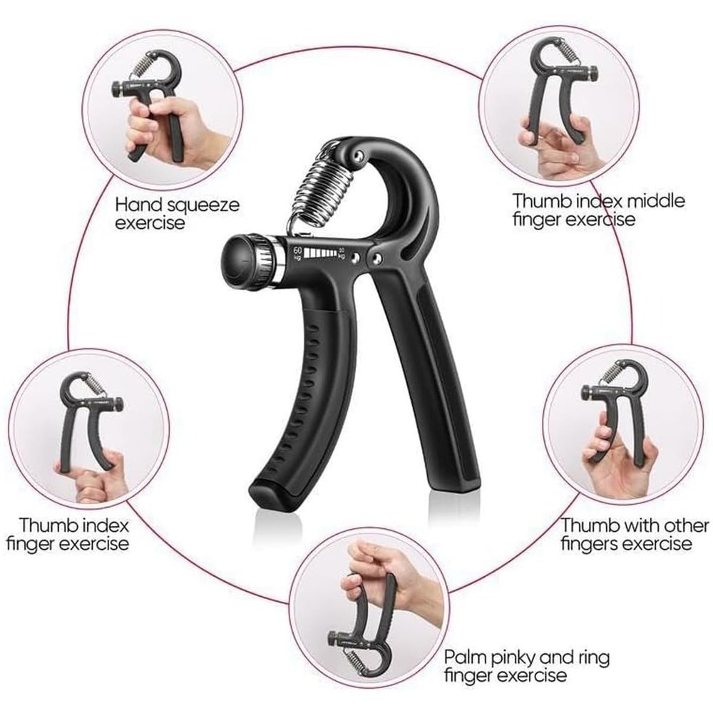Grip Strength Trainer Kit (5 Pack), with Finger Exerciser, Hand Grip Strength...
