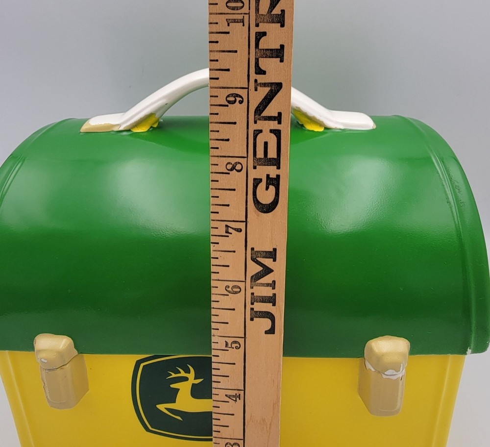 John Deere Cookie Jar Lunchbox With Tractor Design & Handle Gibson