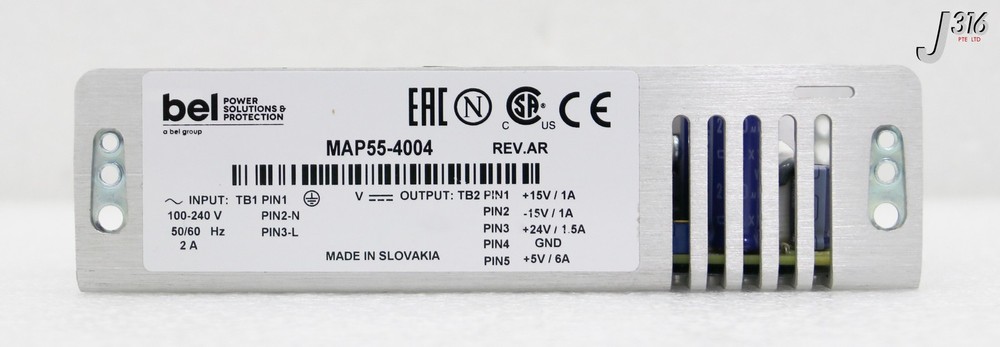38482 BEL POWER SOLUTION POWER SUPPLY (NEW) MAP55-4004