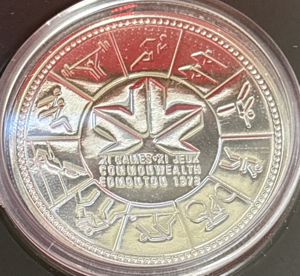 1978 Canada Silver Dollar Commonwealth Games Commemorative in Case