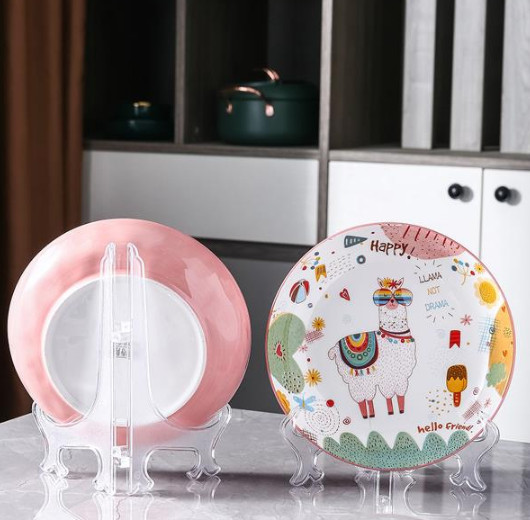 20pcs Creative tripod foldable base Pu'er tea cake photo frame plastic bracket