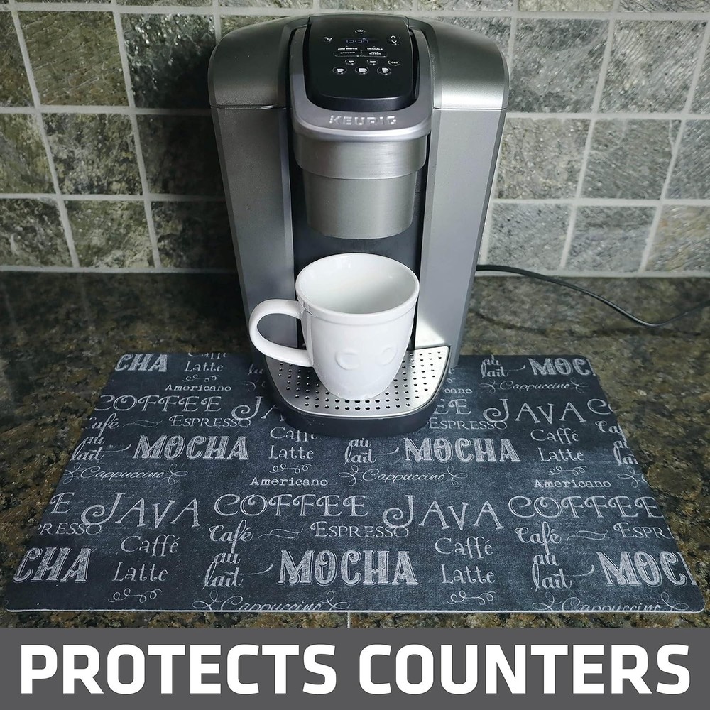 Coffee Maker Mat Silicone Waterproof Counter Protector Absorbent Reusable