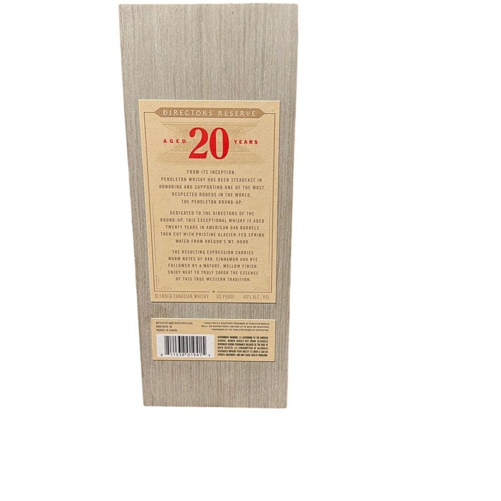 Pendleton Directors Reserve 20yr Bottle Box Randy Severe Leather Set