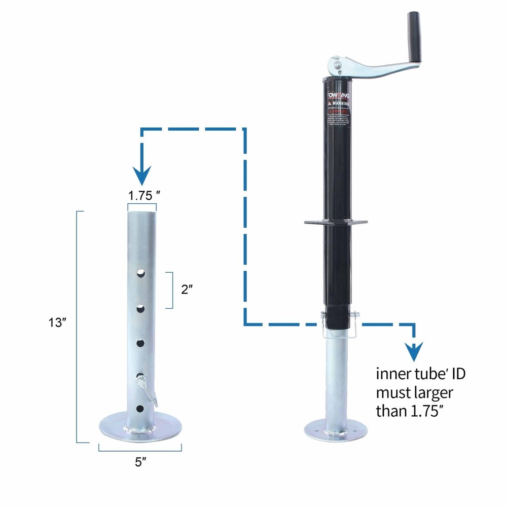 Rustproof Trailer Jack Foot – 2K Capacity – Fits Standard A-Frame Jacks