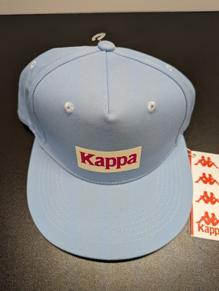 Kappa Hat Graphik Logo Authentic Tornado Snapback Adjustable Light Blue - NWT