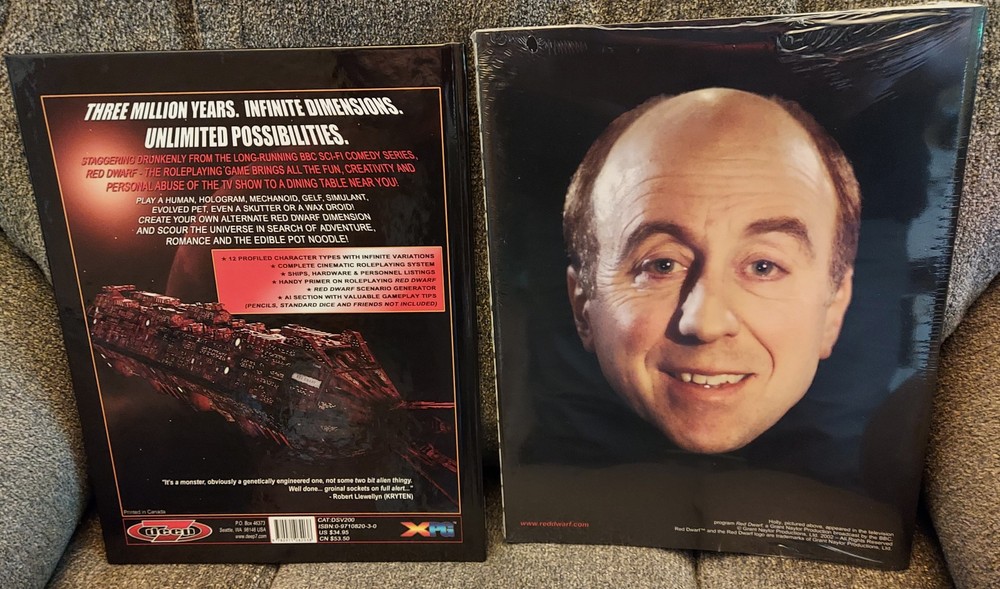Red Dwarf RPG hardcover rulebook (signed) + A.I. Screen (unopened)