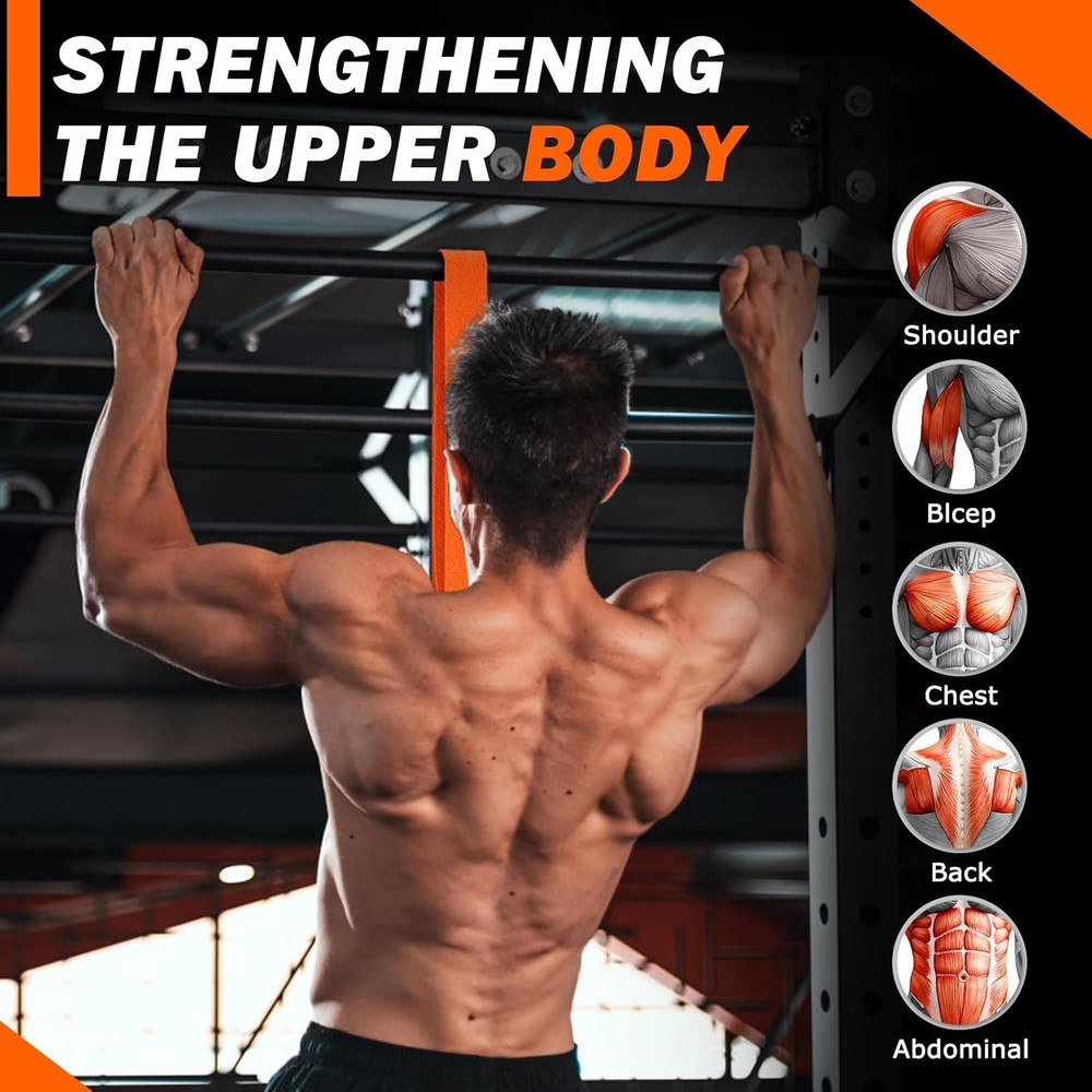 Pull Up Assistance Bands, Heavy Duty Pull Up Workout Band with Feet Rest