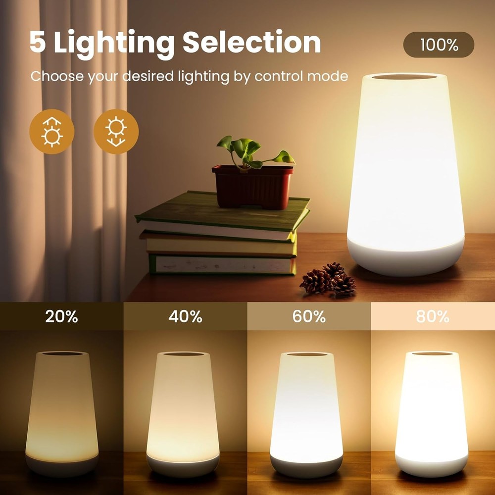 THAUSDAS Dimmable Touch Lamp Night Light