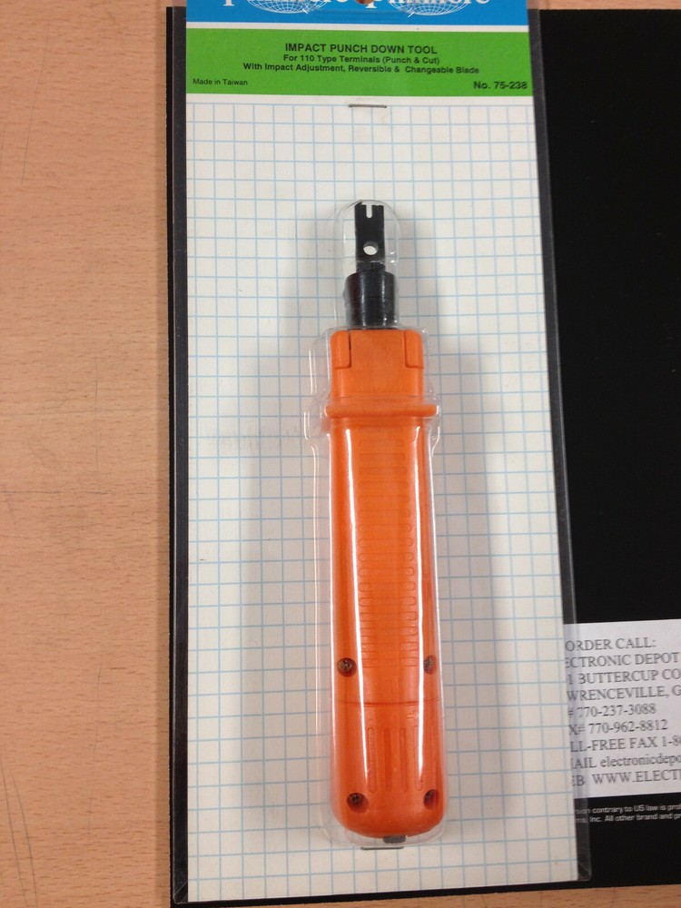 75-238 Philmore impact punch down tool for 110 type terminals punch & cut