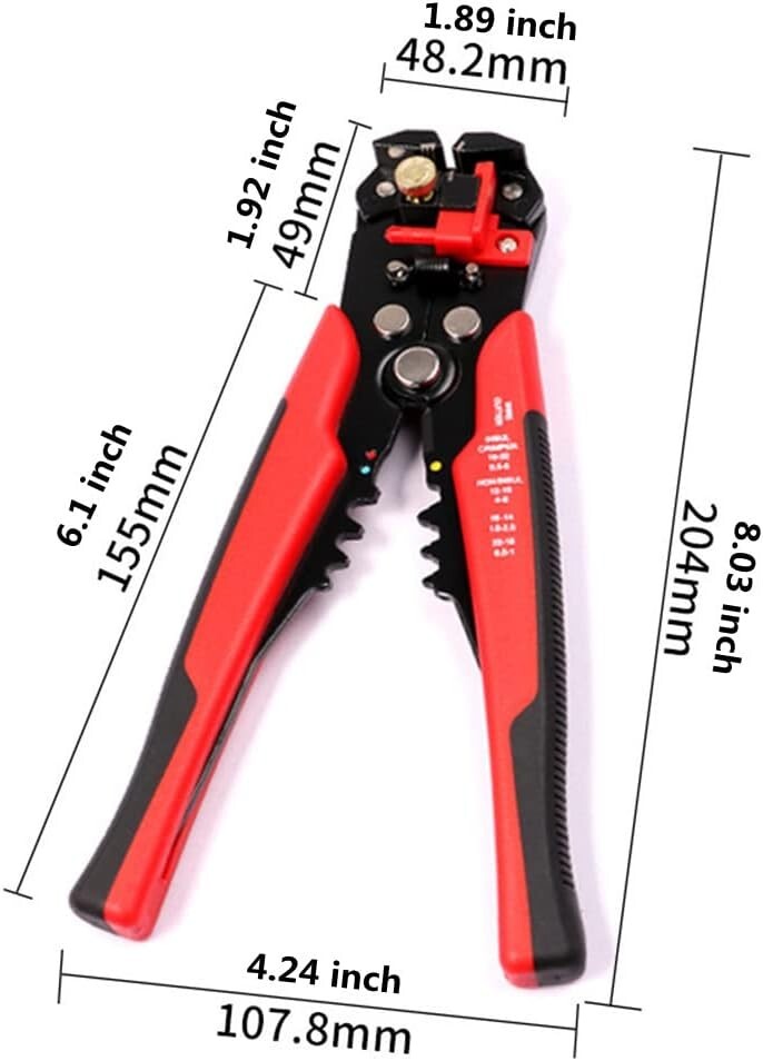 Self Adjusting Wire Stripper 3 in 1 Heavy Duty Automatic Stripping Crimping Tool