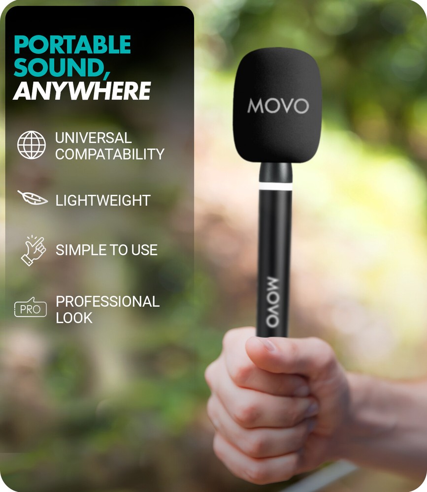 Movo WMX-HM2 Wireless Microphone Handle