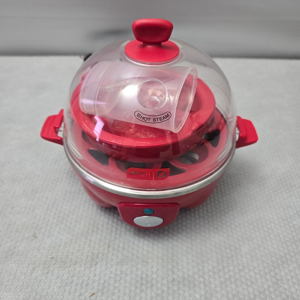 DASH Egg Cooker 6 Egg Capacity Electric Egg Cooker for Hard Boiled Egg RED