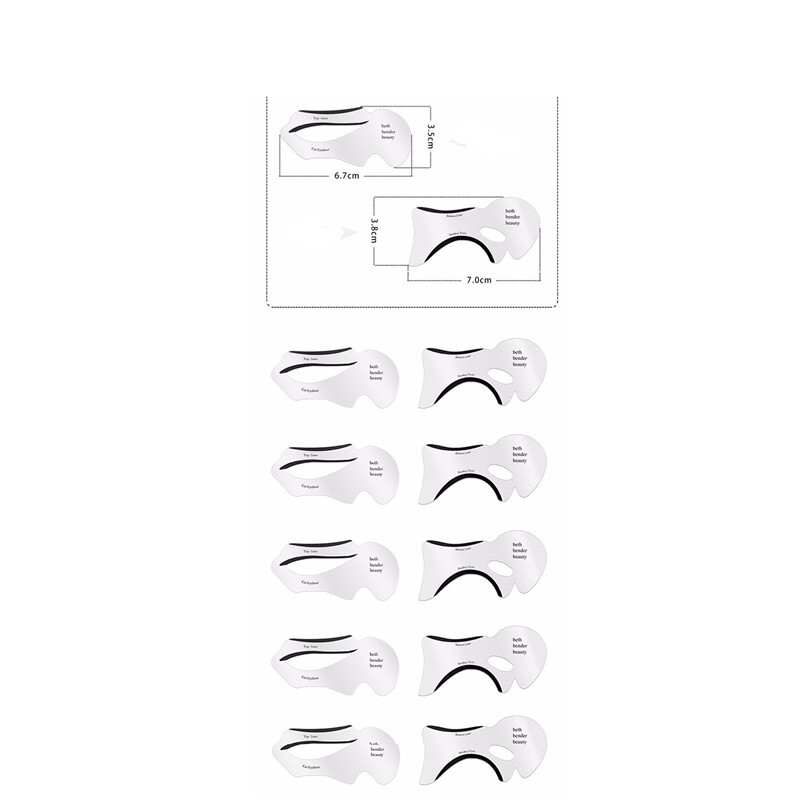Shaping Eyeliner Eyeliner Tool 10pcs Models Stencil Template Stencils Winged