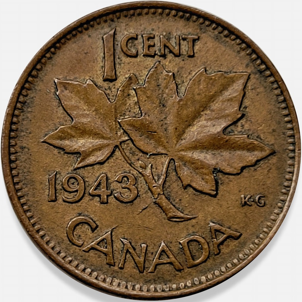 1943 Canada George VI Penny Small Cent 1c * Original Surfaces *  🇨🇦
