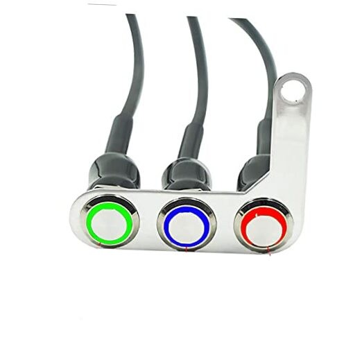 Stainless Steel LED Motorcycle Light Switch ON-Off Adjustable Mount