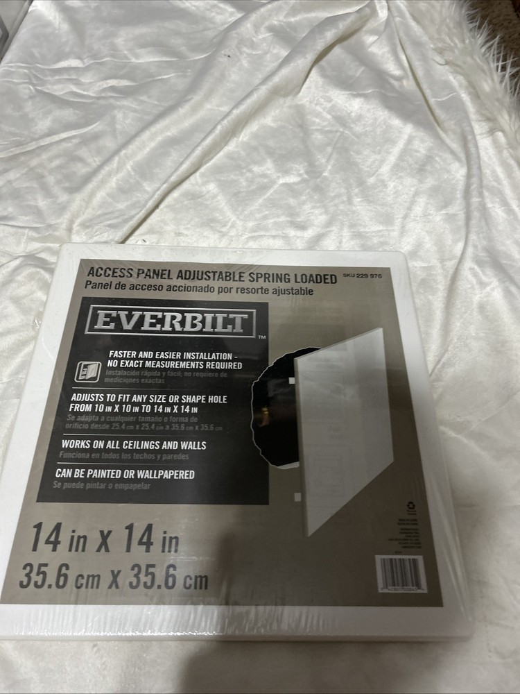New Everbilt Access Panel Adjustable Spring Loaded 14” X 14” Wht