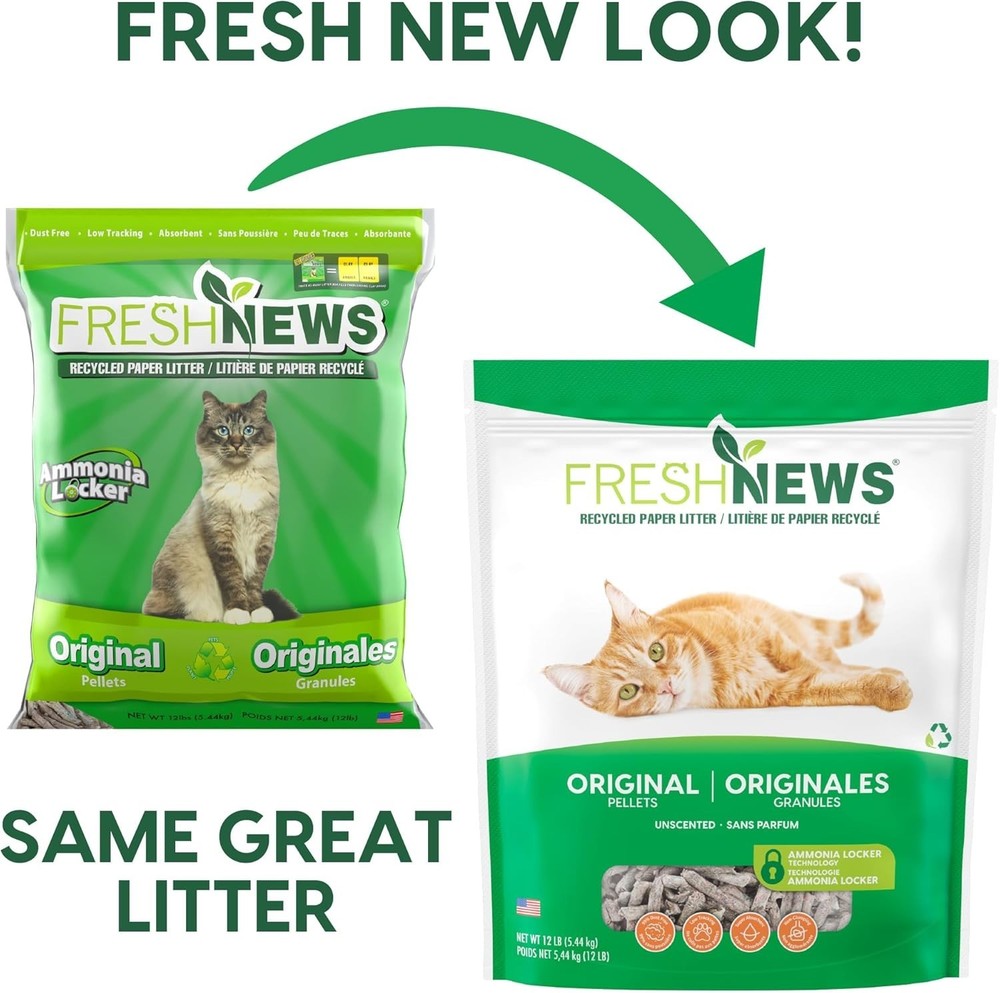 Eco-Friendly Paper Cat Litter, 25lb