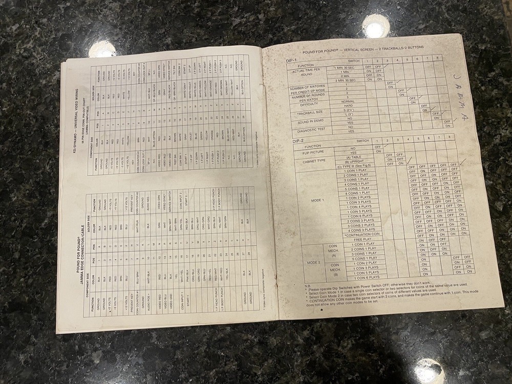 Irem POUND FOR POUND Arcade Video Game Manual