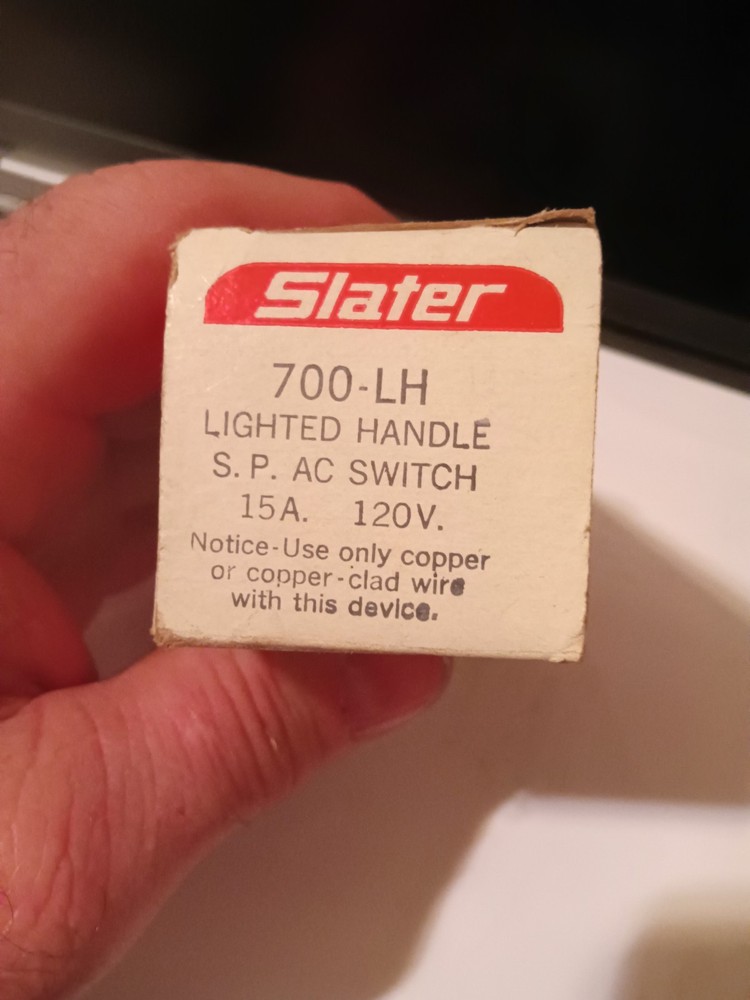Vintage Slater Electric Light Switch