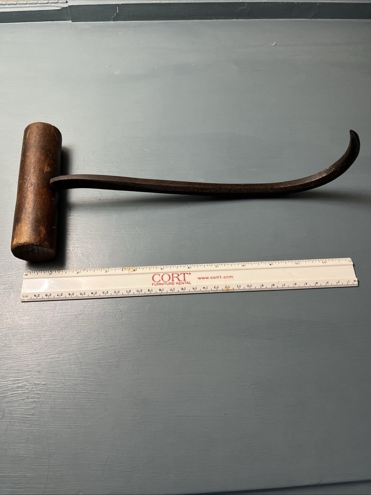 Vintage Wood and Iron 12” Hook