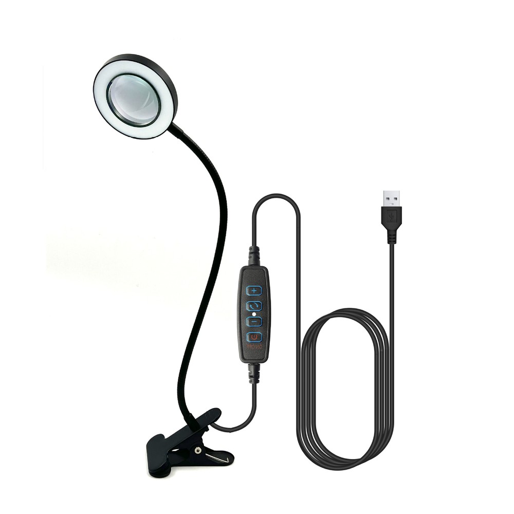 LED Clip On Desk Lamp Flexible Arm USB Dimmable Study Reading Table Light NEW