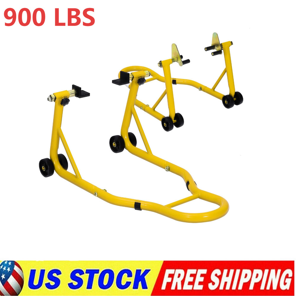 ⭐Motorcycle Front & Rear Stand Lift 900 lbs Spoolift Paddock Swingarm Adjustable