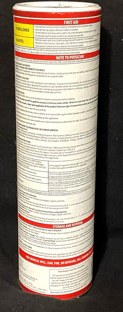 Pest Control Ant Flea Tick Bug Killer Granules 1.25 lb 1000 Sq Ft Eliminator
