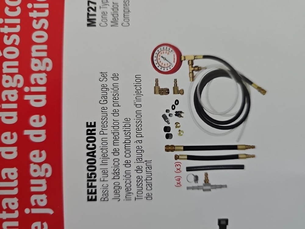 Snap-on EEF1500 Fuel Injection Pressure Gage Set