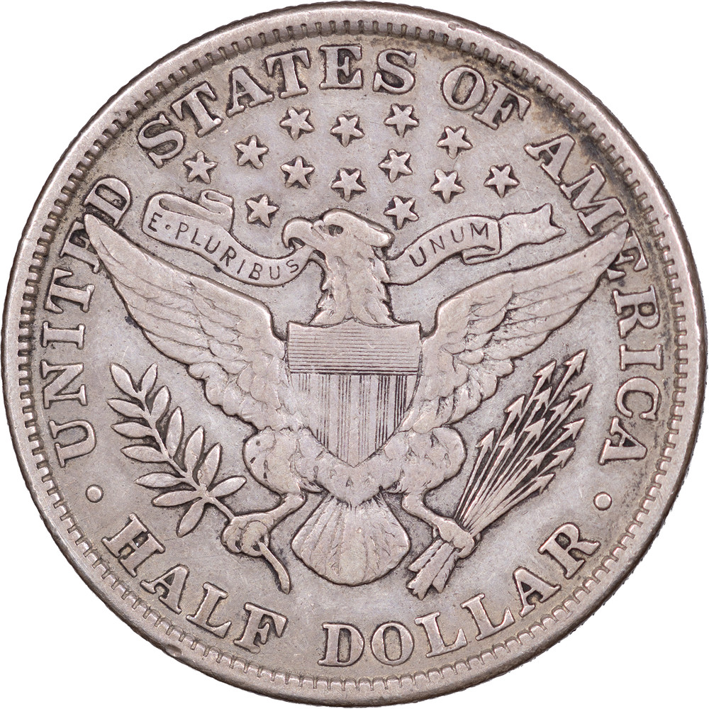 1900 50C Barber Silver Half Dollar ~ VF
