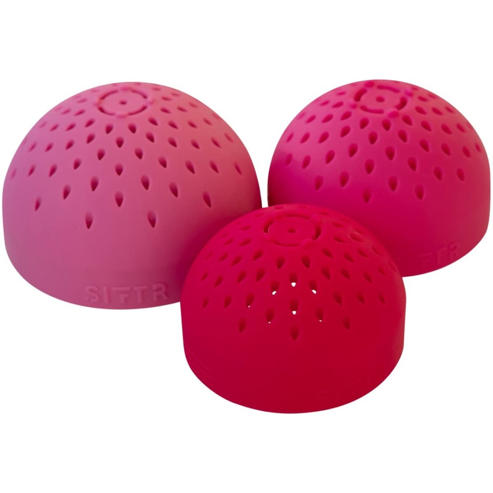 (PINK) Nesting Can Strainer Mini Colander Set - Space Saving Small Colanders ...