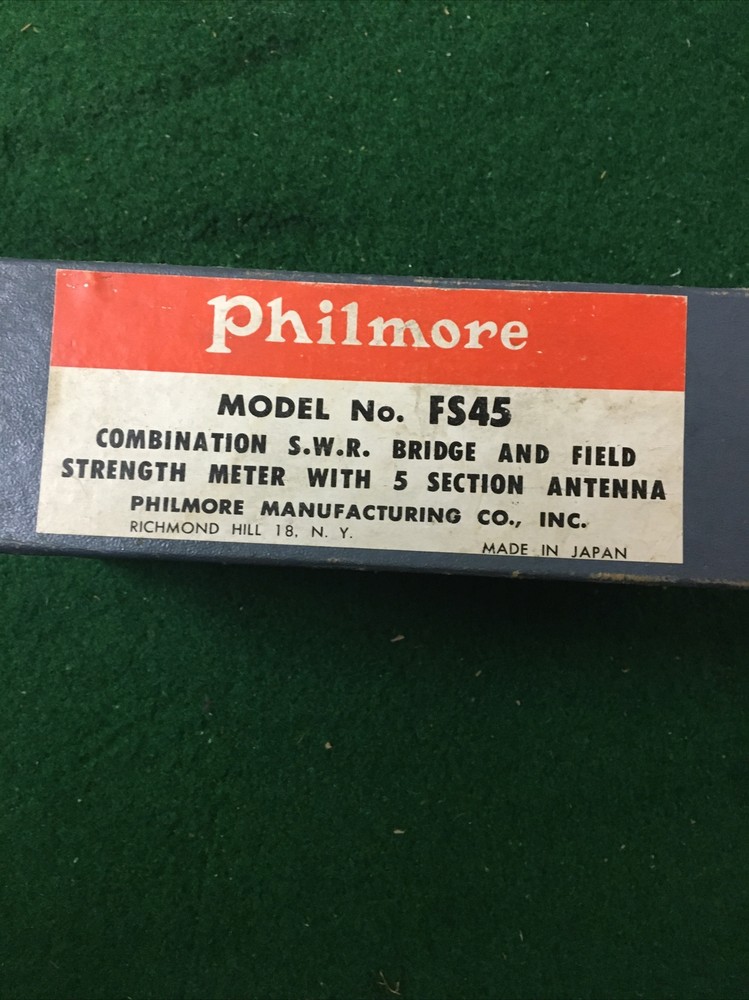 Philmore Model FS-45 Standing Wave Bridge and Field Strength Indicator Meter