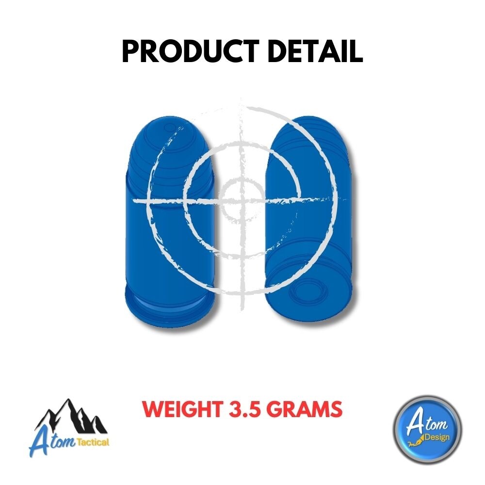 10 Rounds Red .45 ACP Rubber Practice