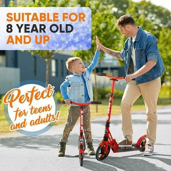 Hurtle HURTSRD Lightweight and Foldable Kick Scooter with High Impact Wheels
