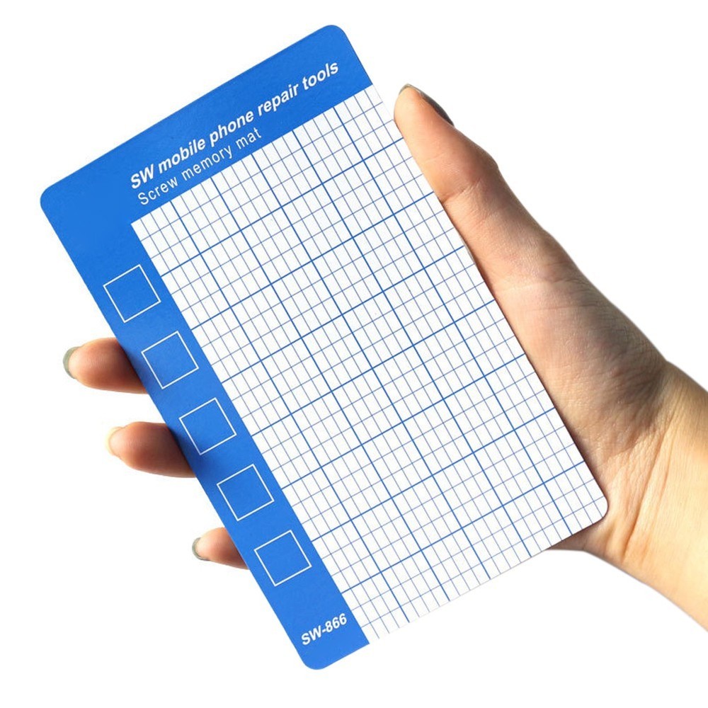 Compact Blue Magnetic Mat 145x90mm Screw Memory Pad for Easy Screw Placement