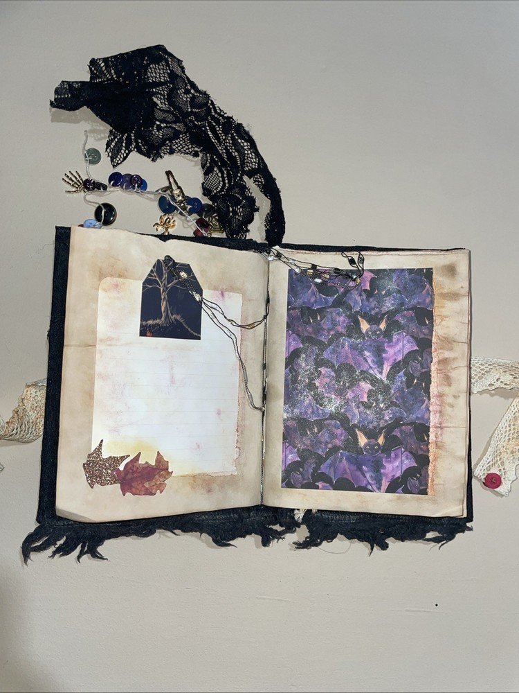 Completely Finished Unique Halloween Themed Junk Journal (6”x8”)