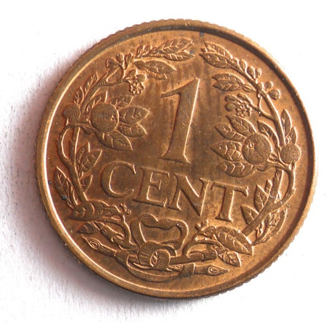 1965 NETHERLANDS ANTILLES CENT - Great Coin - FREE SHIP - Bin #359