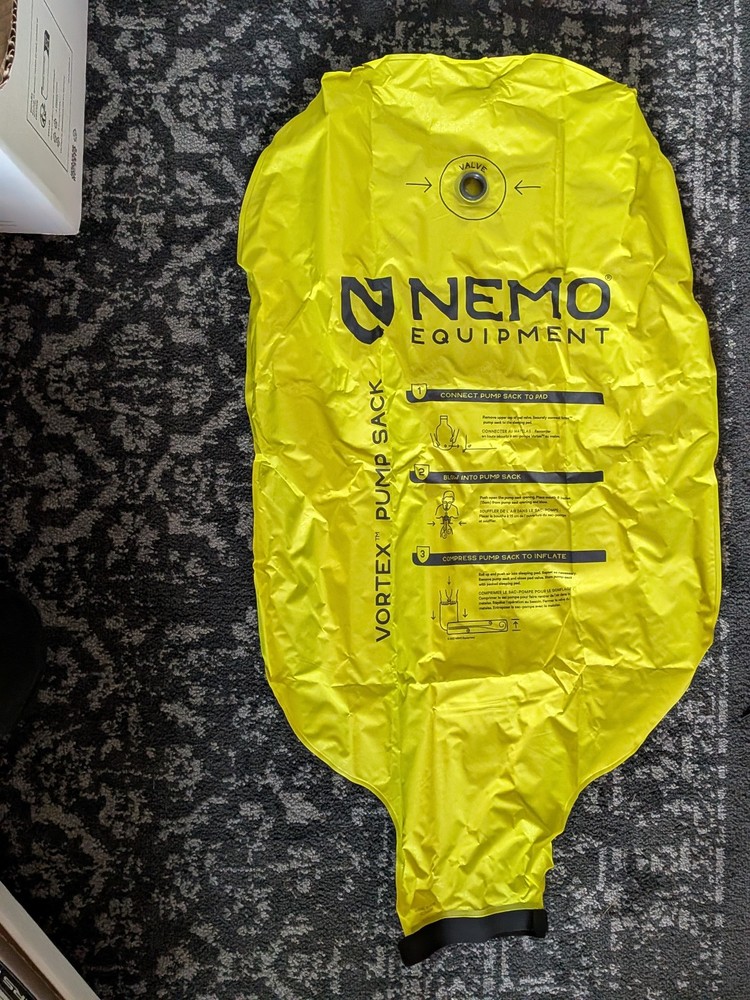 NEMO Vortex Pump Sack Sleeping Pad Inflator - New Inflation Device