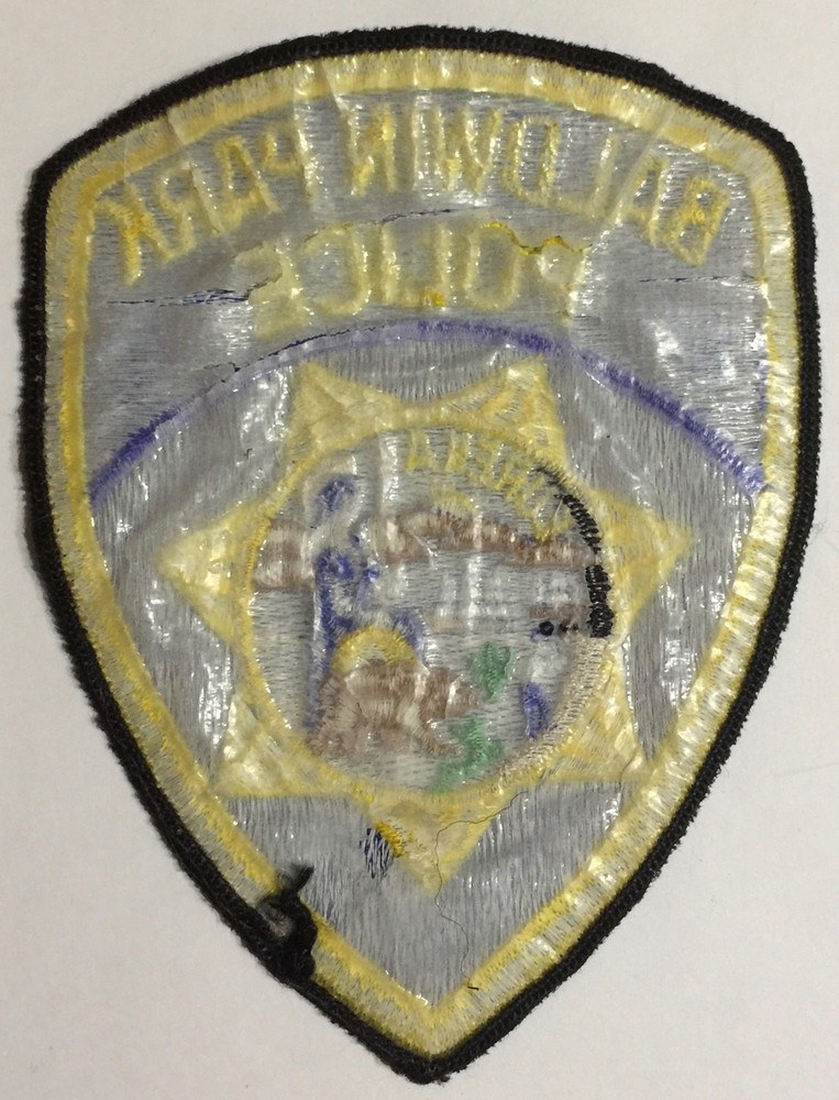 Baldwin Park CA Police Shoulder Patch Uniform Take Off