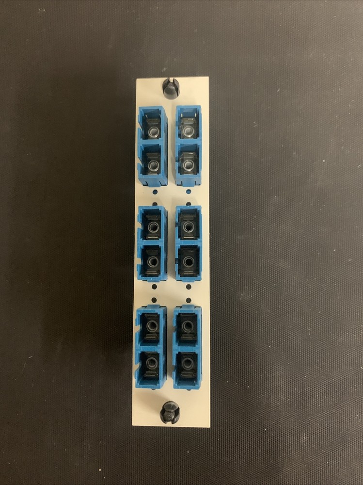 Fiber Optic Adapter Panel with 6 SC Duplex Adapters 12 - 71541