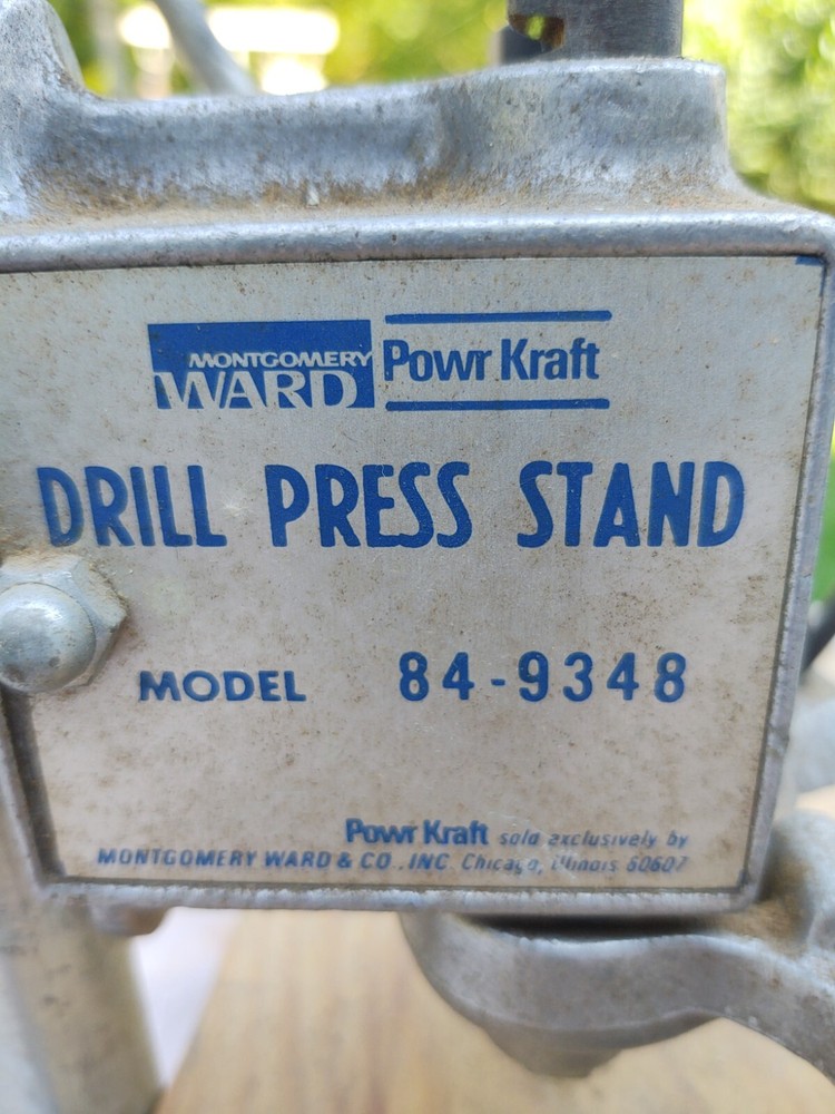 Montgomery Ward Drill Press Model 84-9348